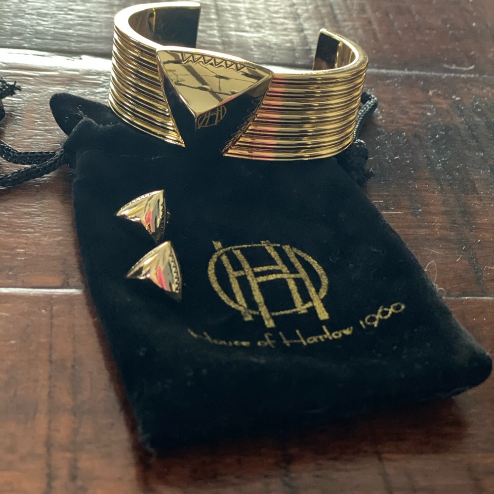 House of Harlow 1960 Bangle Bracelet & Earrings